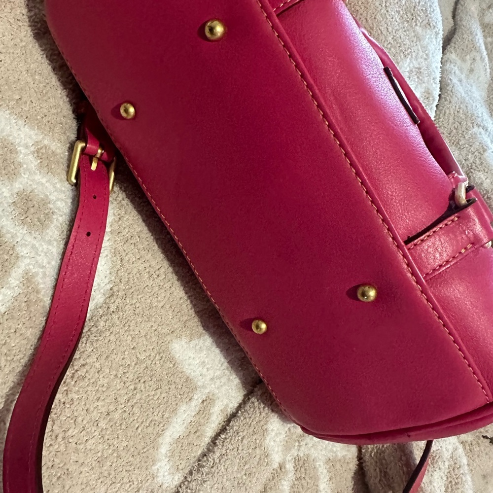 Dooney & Bourke Fuchsia Leather Satchel florentine - Picture 4 of 7